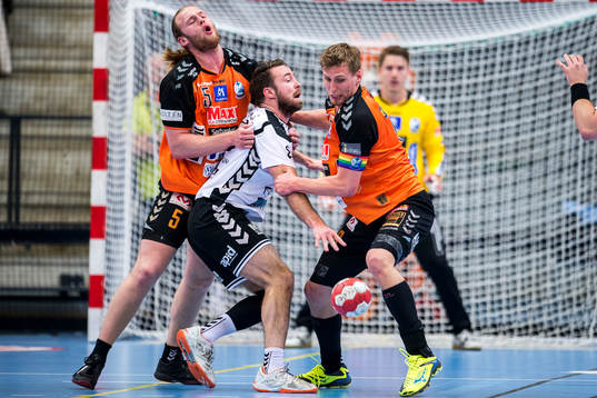 Kristianstads Arnar Freyr Arnarsson och Olafur Gudmundsson
