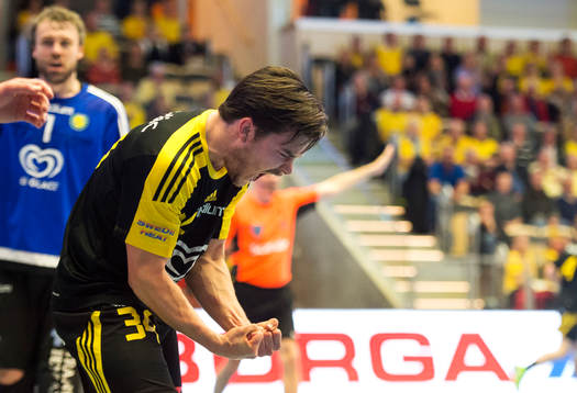 Sävehofs Sebastian Karlsson jublar