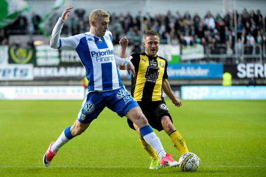 IFK Göteborgs Henrik Björdaloch Hammarbys Mats Solheim