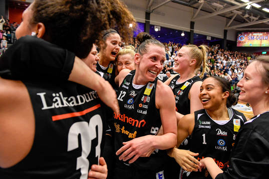 Luleås spelare jublar