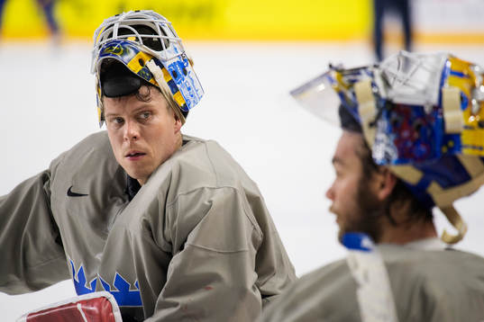 Målvakterna Viktor Fasth och Eddie Läck