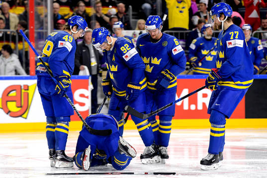 Sveriges Victor Rask, Gabriel Landeskog, Anton Strålman