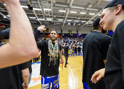 Luleå spelarna jublar