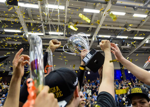 Luleå spelarna jublar
