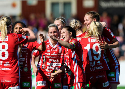 Piteåspelarna jublar