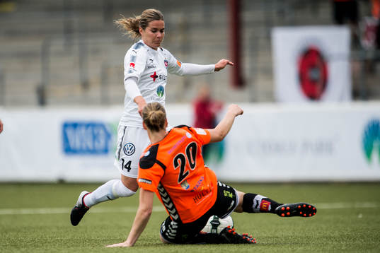 Rosengårds Hanna Folkesson och Kristianstads Mia Carlsson