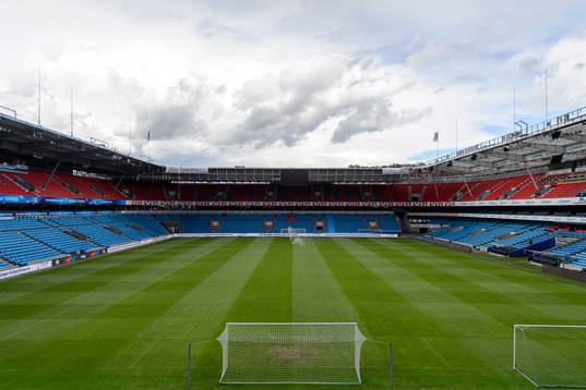 Ullevaal Stadion innan en träning med det svenska