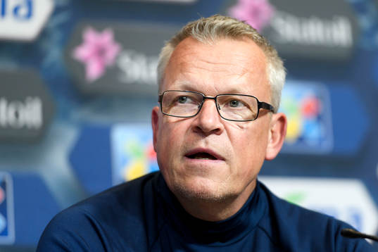 Sveriges förbundskapten Janne Andersson på en