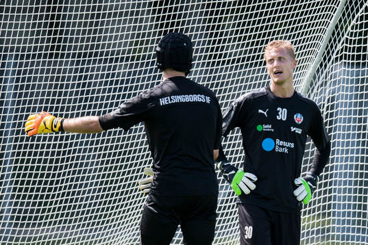 Helsingborgs målvakt Matt Pyzdrowski och målvakt Pär