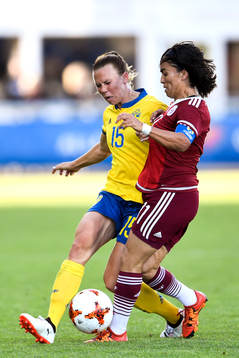 Sveriges Jessica Samuelsson och Mexikos Monica Ocampo