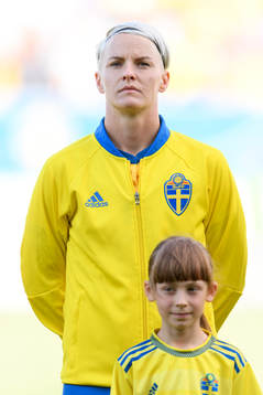 Sveriges Nilla Fischer vid lineup innan