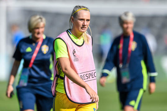 Sveriges Stina Blackstenius före matchen mellan Sverige