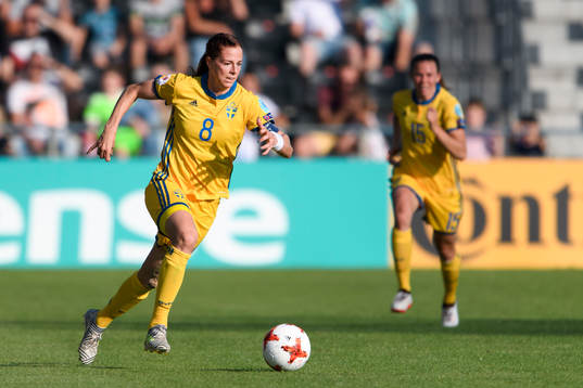 Sveriges Lotta Schelin i matchen mellan Sverige och Ryssland