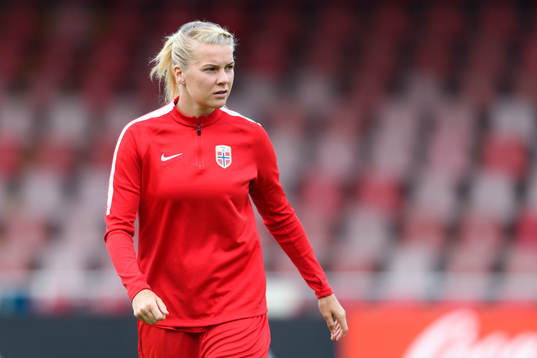 Ada Hegerberg på en träning med det norska landslaget