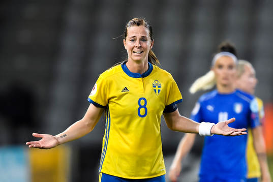 Sveriges Lotta Schelin i matchen mellan Sverige och Italien