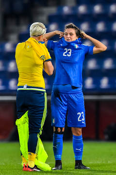 Sveriges Sveriges Nilla Fischer och Italiens Cristiana