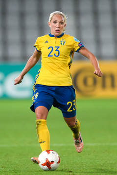 Sveriges Elin Rubensson i matchen mellan Sverige och Italien