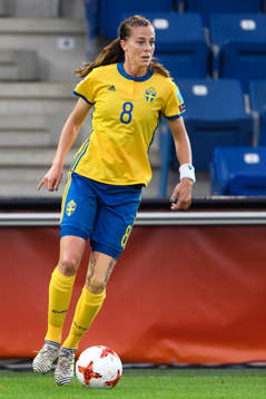 Sveriges Lotta Schelin i matchen mellan Sverige och Italien