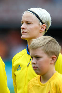 Sveriges Nilla Fischer vid lineup innan kvartsfinalen
