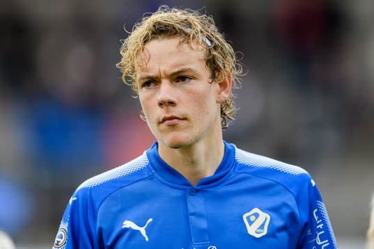 Halmstads Höskuldur Gunnlaugsson före fotbollsmatchen i