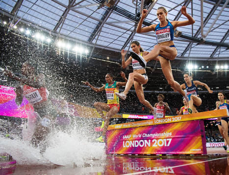 s Colleen Quigley i kvalet på 3000 meter hinder