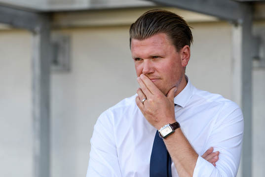 Värnamos tränare Christian Järdler före fotbollsmatchen