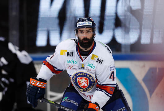 Daniel Rahimi #48, Växjö Lakersduring ice hockey TPS cup