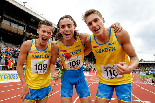 Sveriges Andreas Almgren, Andreas Kramer och Joakim
