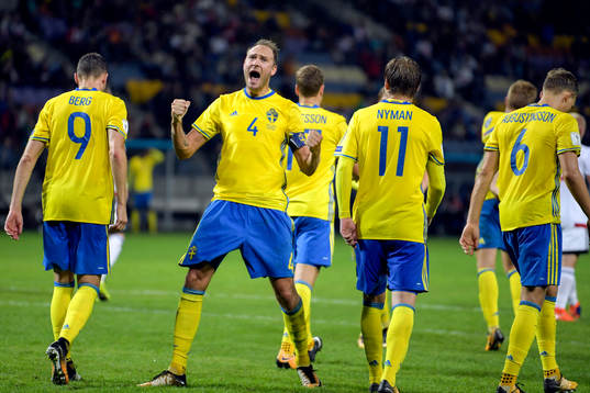Sveriges Andreas Granqvist jublar