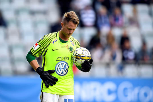Jönköpings Tommy Thelin i målvaktströjan