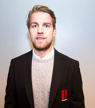 Porträtt på Örebro nya presschef Ludwig Andersson