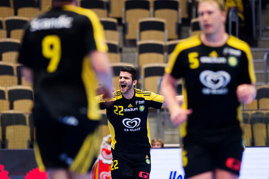 Sävehofs Gzim Salihi jublar