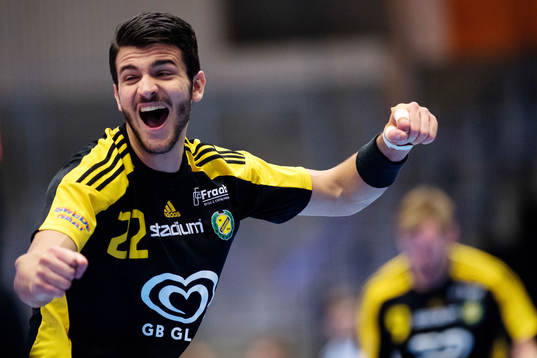 Sävehofs Gzim Salihi jublar