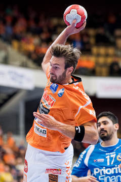 Kristianstads Helge Freiman skjuter