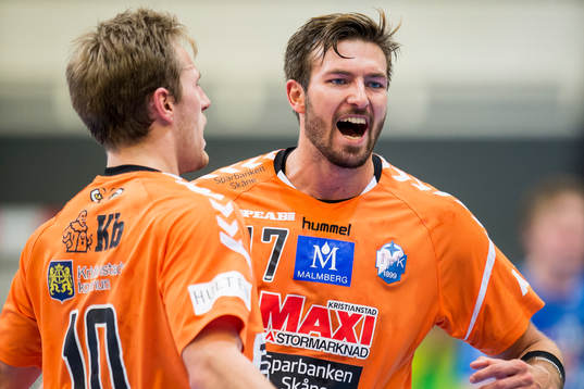 Kristianstads Helge Freiman och Albin Lagergren jublar