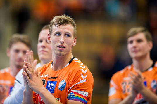 Kristianstads Olafur Gudmundsson jublar