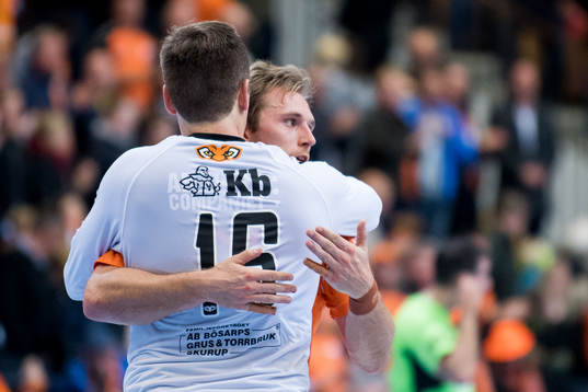 Kristianstads Richard Kappelin och Albin Lagergren  jublar