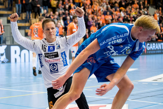 Kristianstads Richard Kappelin jublar över Redbergslids
