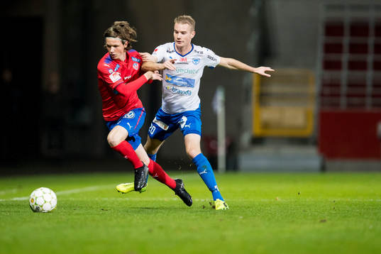 Helsingborgs Max Svensson och Värnamos Freddy Winst