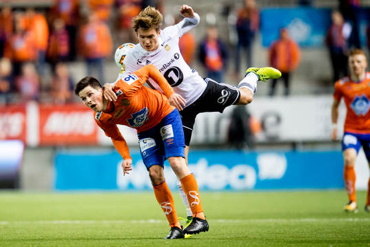Sondre Brunstad Fet of Aalesund and Morten Konradsen of