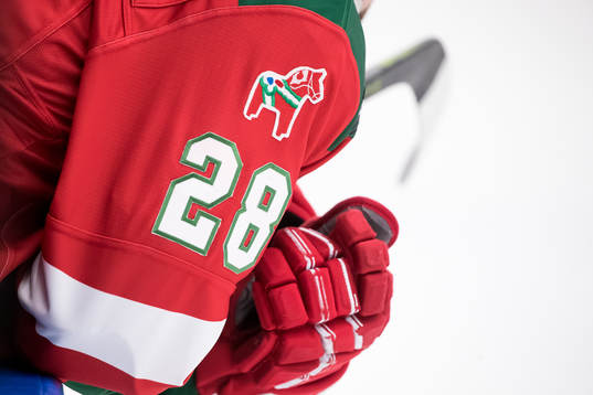 Moras Oskar Svanlund tröja i ishockeymatchen i SHL mellan
