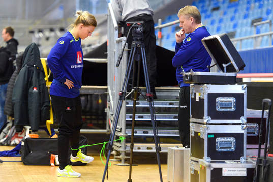 Nathalie Hagman och sjukgymnast Anders Broström