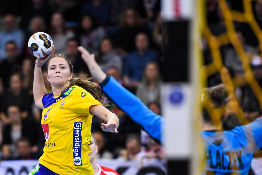 Sveriges Olivia Mellegård i matchen mellan Sverige och