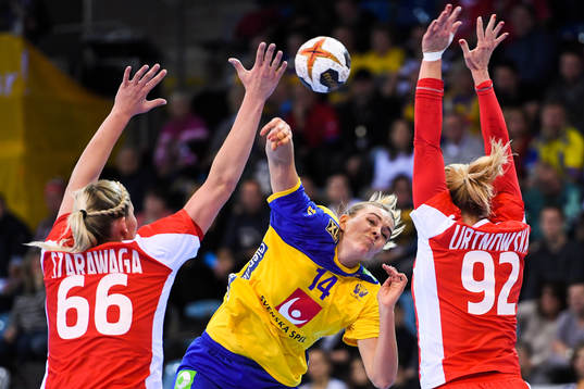 Sveriges Johanna Westberg i matchen mellan Sverige och Polen