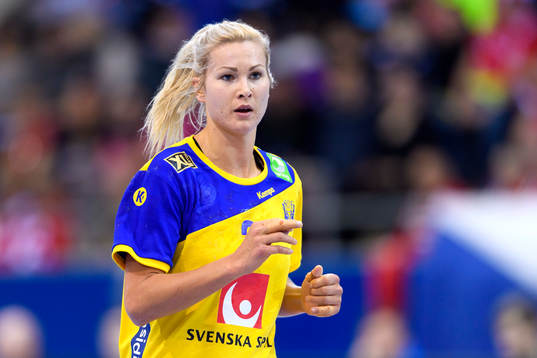 Sveriges Ulrika Toft Hansen i matchen mellan Sverige och