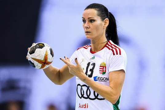 Ungerns Anita Görbicz i matchen mellan Norge och Ungern
