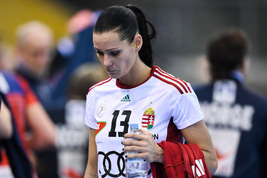 Ungerns Anita Görbicz i matchen mellan Norge och Ungern