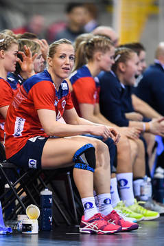 Norges Heidi Løke i matchen mellan Norge och Ungern
