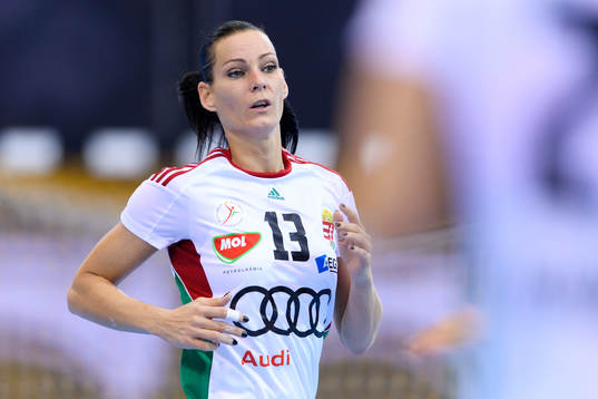 Ungerns Anita Görbicz i matchen mellan Norge och Ungern