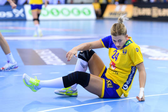 Sveriges Nathalie Hagman i matchen mellan Sverige och Polen